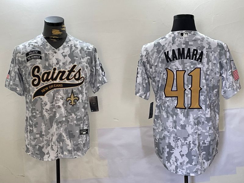 Men New Orleans Saints #41 Kamara Nike Arctic Camo 2024 Salute to Service Limited NFL Jersey style 3->new orleans saints->NFL Jersey